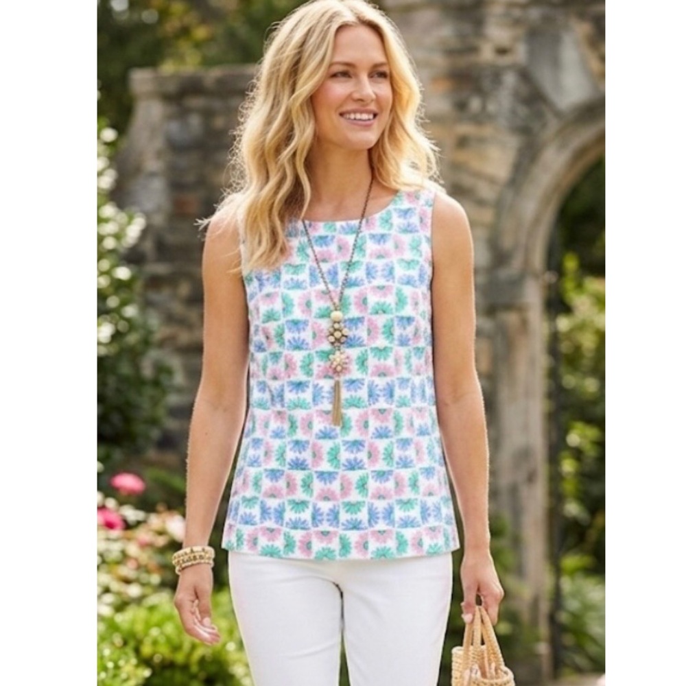 Talbots Daisy Eyelet Shell